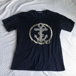 Escada by Margaretha Ley 100% cotton Size 34 dark navy blue shirt Never worn